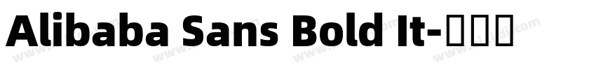 Alibaba Sans Bold It字体转换